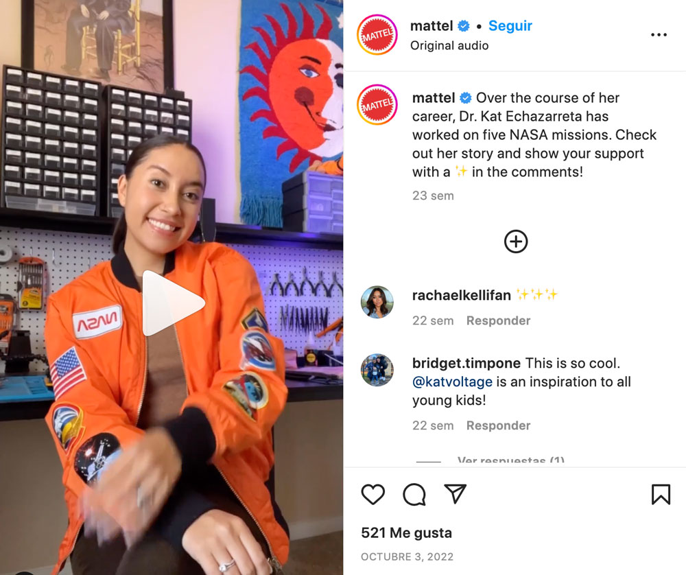 Mattel Sueños que se hacen realidad con trabajo y perseverancia como los de Katya Echazarreta astronauta mexicana y su Barbie