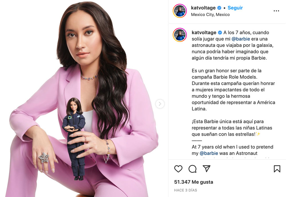 Mattel Sueños que se hacen realidad con trabajo y perseverancia como los de Katya Echazarreta astronauta mexicana y su Barbie