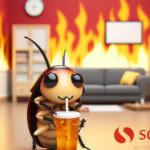 Hombre intenta matar cucaracha y termina destruyendo su depa